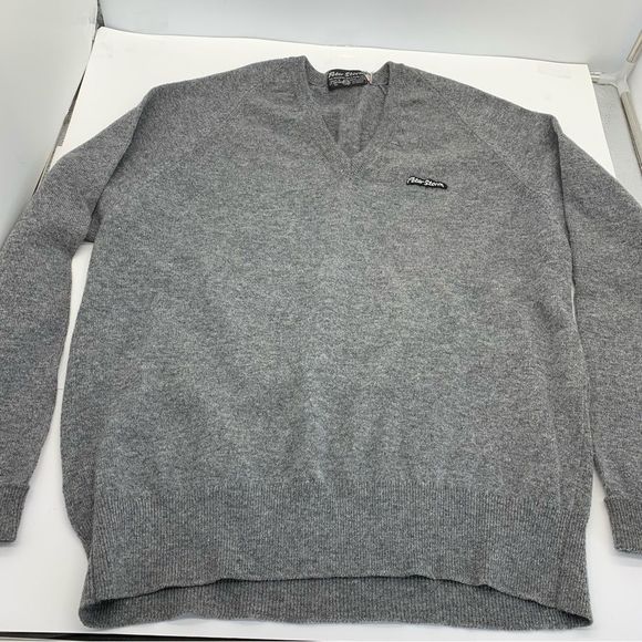 Peter Storm Wool Sweater Mens Large Grey Pullover Golf Sweater Lambs Vintage - Picture 1 of 7